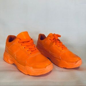 Public Desire Neon Orange Sneakers
